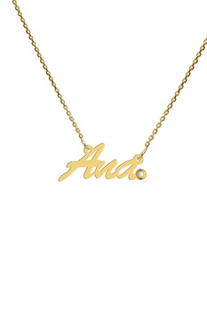 Colier aur galben 14K, Coriolan, nume Ana, diamant 0.01 carate GVS1, 42-45 cm Colier aur galben 14K, Coriolan, nume Ana, diamant 0.01 carate GVS1, 42-45 cm