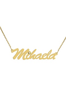 Colier aur galben 14K, Coriolan, nume Mihaela, diamant 0.01 carate GVS1, 42-45 cm Colier aur galben 14K, Coriolan, nume Mihaela, diamant 0.01 carate GVS1, 42-45 cm