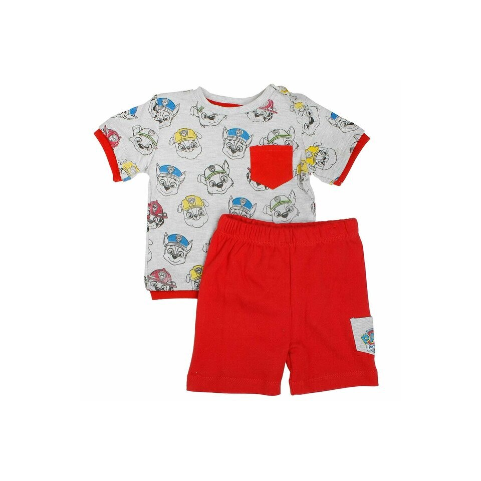 Compleu bebe, 2 piese, Paw Patrol, rosu