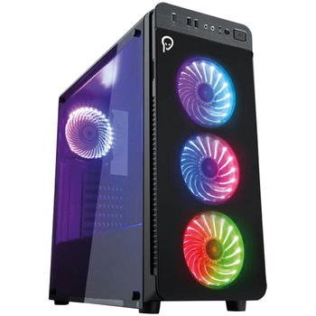 Carcasa Spacer Gaming Titan Temper Glass, Mid-Tower, fara sursa, ATX, Black Carcasa Spacer Gaming Titan Temper Glass, Mid-Tower, fara sursa, ATX, Black