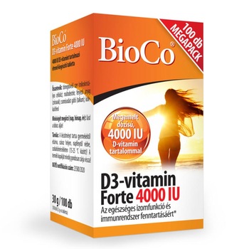 Vitamina D3 Forte 4000 UI x 100 buc, Vegetarian, Bioco Vitamina D3 Forte 4000 UI x 100 buc, Vegetarian, Bioco