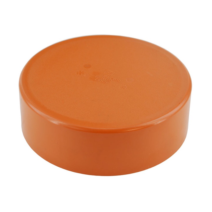Capac 110 mm PVC, portocaliu Teraplast