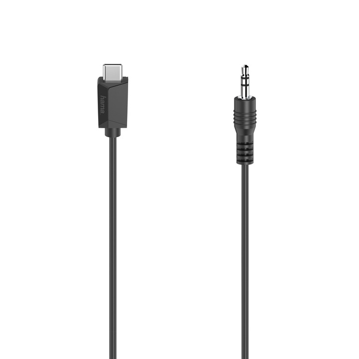 Аудио кабел Hama USB-C - жак 3,5 мм, стерео, 0,75м