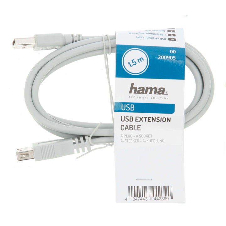Hama USB kábel hosszabbító, USB 2.0, 1,5 m