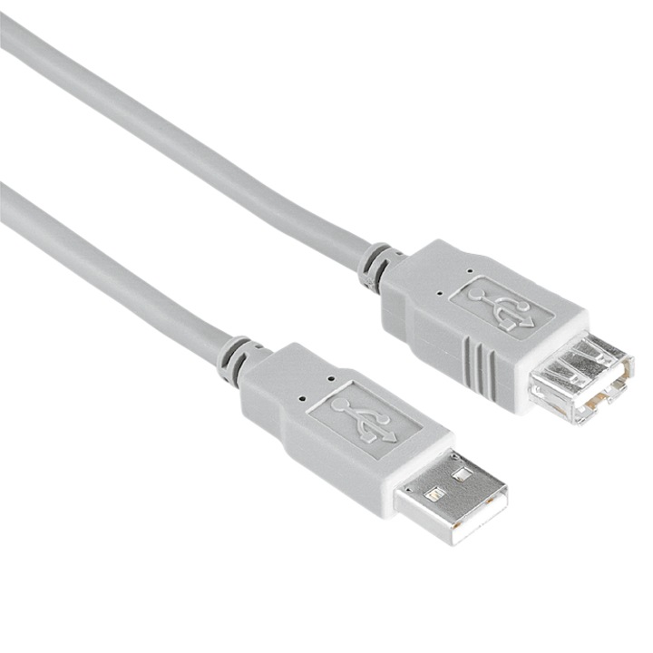 Удължителен кабел USB Hama, USB 2.0, 1.5 м
