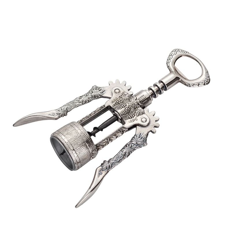 Tirbuson cu deschizator de sticle Pezzetti, cu arnamente, 18cm