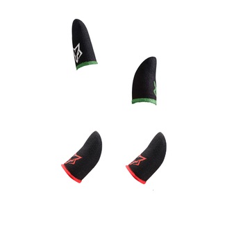 Set 4 x Manusi profesionale gaming, Fox Green - Red , fibra carbon, pentru Pubg Fortnite Call of duty, Playsmartshop Set 4 x Manusi profesionale gaming, Fox Green - Red , fibra carbon, pentru Pubg Fortnite Call of duty, Playsmartshop