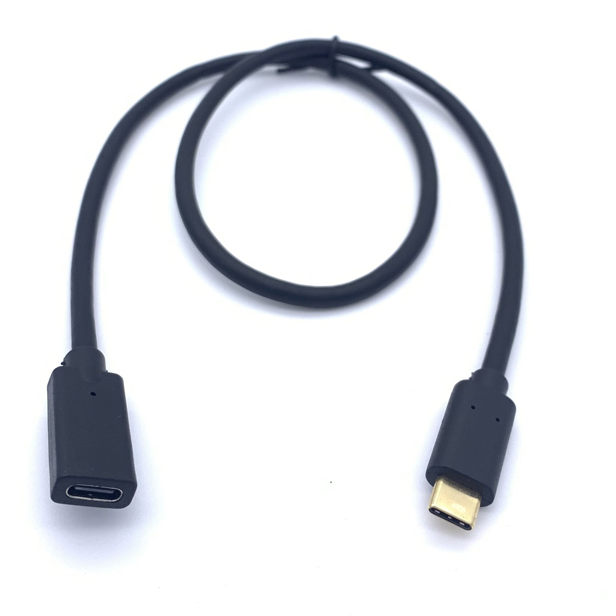Cablu Extensie USB-C 3.1 (mama) la USB Type C (tata), Fast Charging, Data Sync, Compatibil MacBook Pro, Nitendo Switch, Huawei, Conectori Auriti 0.6m