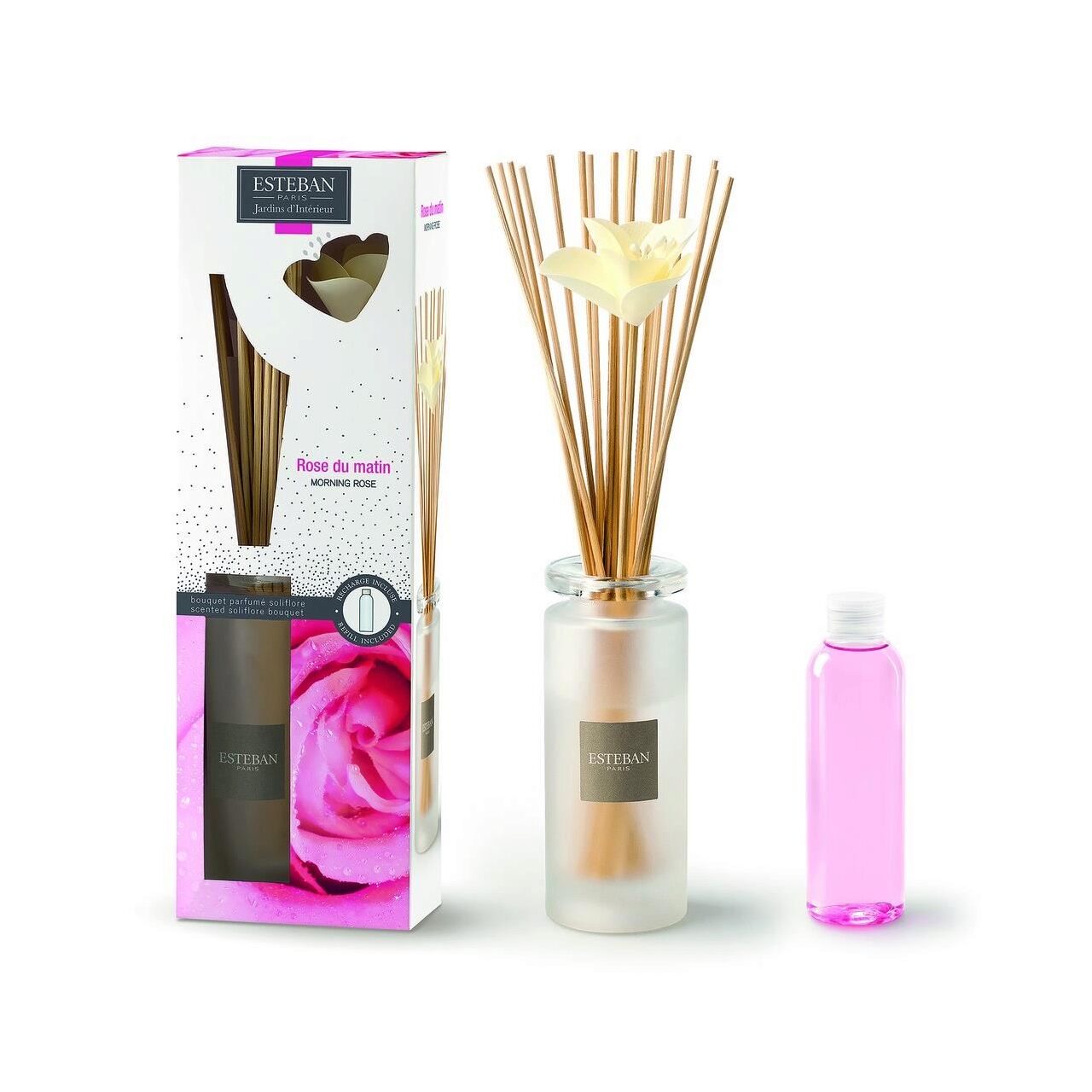 Difuzor Parfum Esteban Paris Morning Rose & Rezerva 75ml