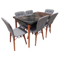 set masa extensibila cu 6 scaune tapitate homs cristal negru-caro170 x 80 cm imagen 43_0_
0