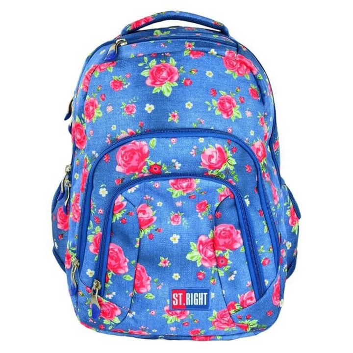 Rucsac Scolar 4 Compartimente St.Right - Steet BP25 garden