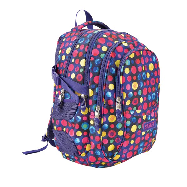 Rucsac Scolar 4 Compartimente St.Right - Steet BP-01 Dots 2