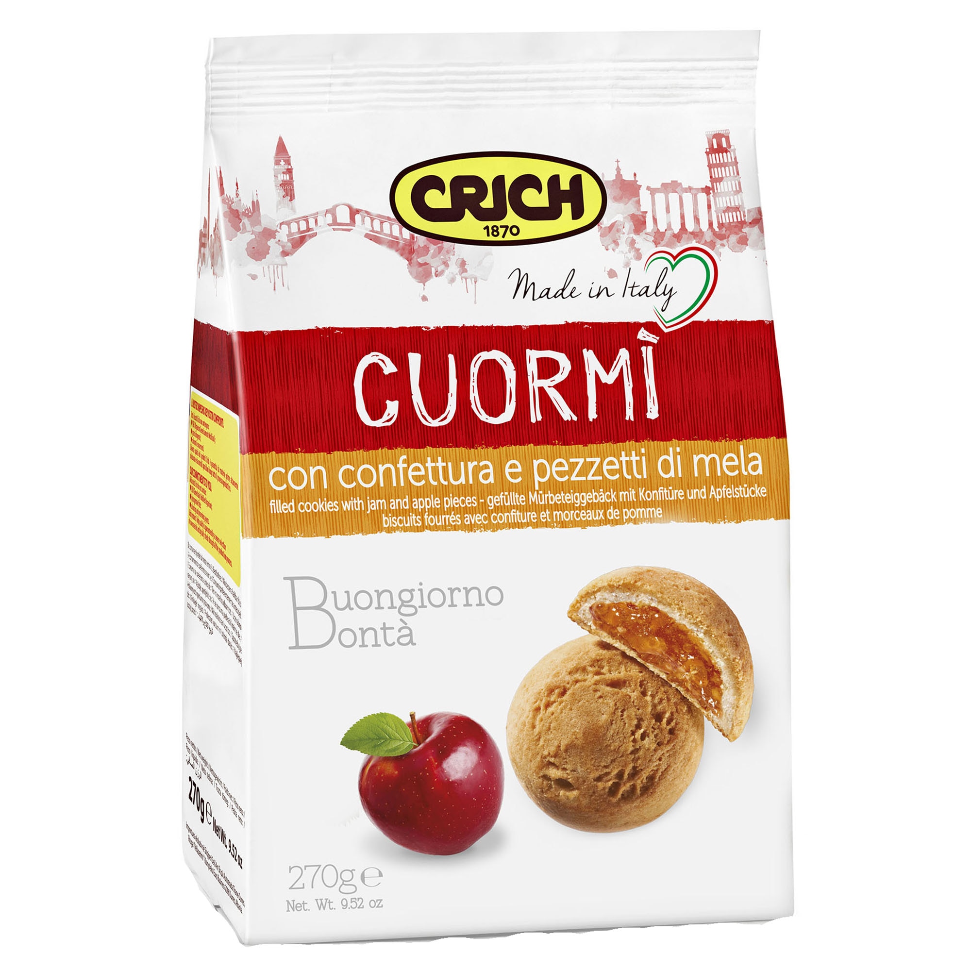 Biscuiti umpluti cu gem si bucati de mar Crich, 270g