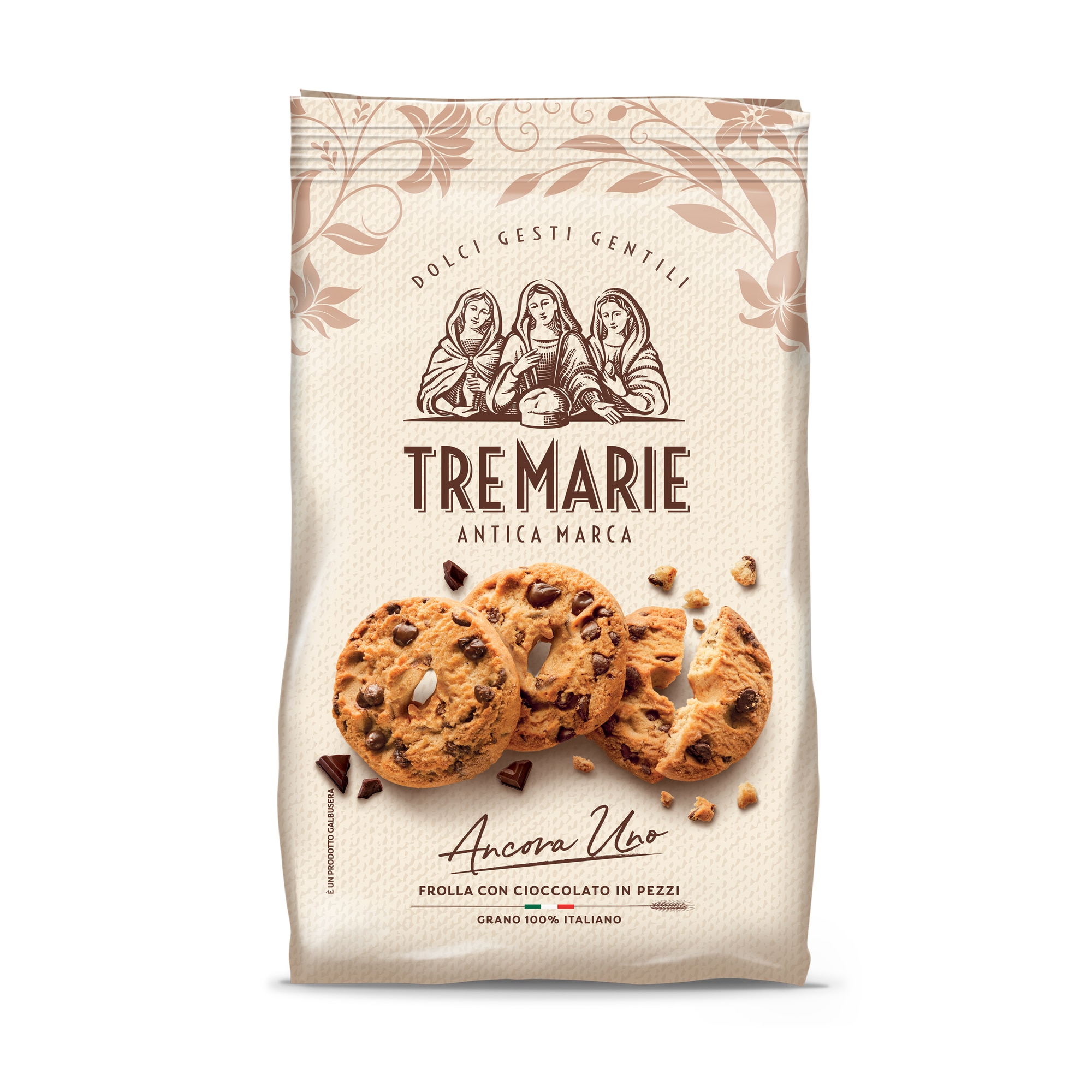 Biscuiti cu fulgi de ciocolata Tre Marie, 350g