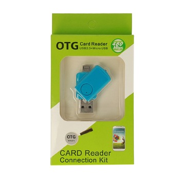Adaptor OTG USB 2.0 - MicroUSB (Albastru) Adaptor OTG USB 2.0 - MicroUSB (Albastru)