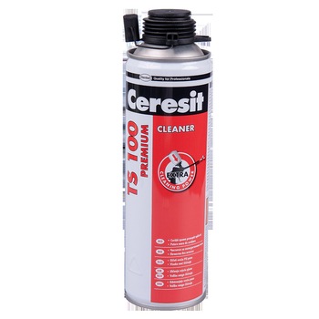 Agent de curatare pentru spuma poliuretanica neintarita, Ceresit TS 100, 500ml Agent de curatare pentru spuma poliuretanica neintarita, Ceresit TS 100, 500ml