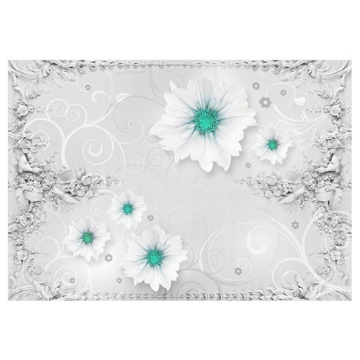 Nem szőtt tapéta nappaliba, hálószobába, romantikus szerelem virágzása II - 200cm X 140cm, Használati útmutató, ragasztó