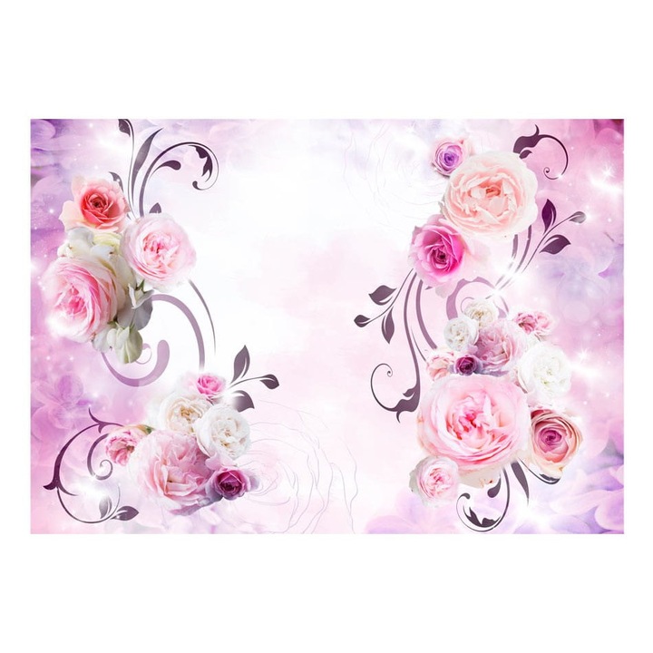 Nem szőtt tapéta nappaliba, hálószobába, rózsa variációk - 400cm X 280cm, Használati útmutató, ragasztó