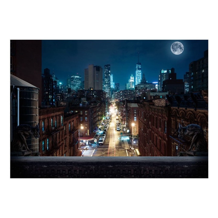 Nem szőtt tapéta nappaliba, hálószobába, alvó New Yorkba - 400 cm X 280 cm, Használati útmutató, ragasztó