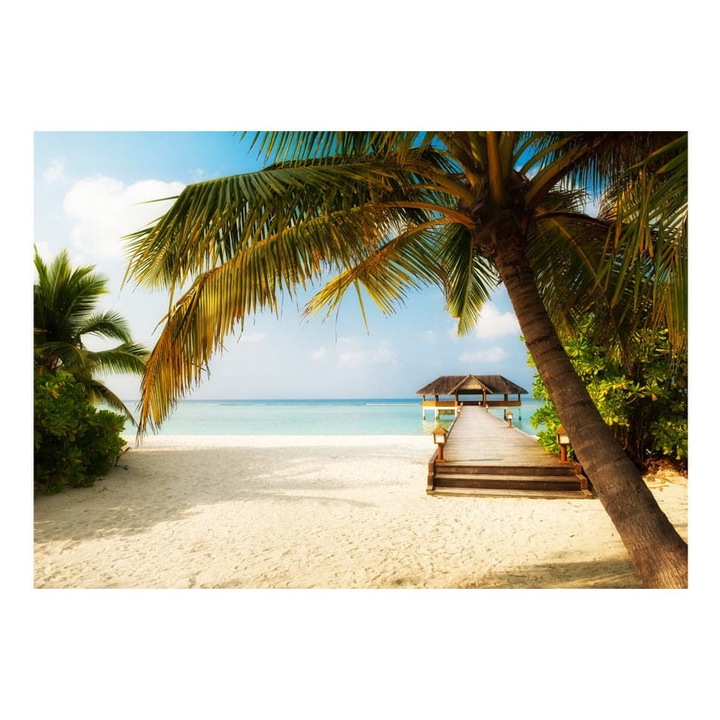 Nem szőtt tapéta nappaliba, hálószobába, Paradise Beach-be - 250cm X 175cm, Használati útmutató, ragasztó