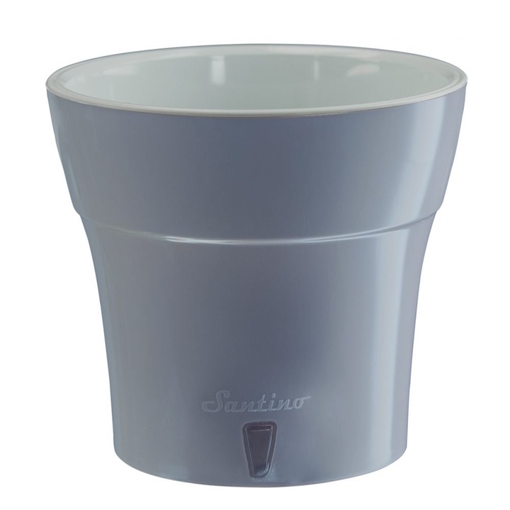 Ghiveci cu auto-udare DALI, cu volumul de 2.0L, culoarea Gri fumuriu-Gri