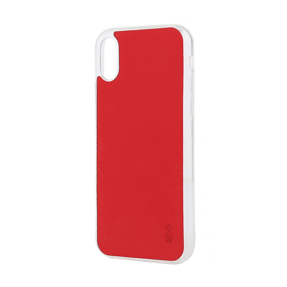 Husa Lemontti Silicon Vellur compatibila cu iPhone X Rosu