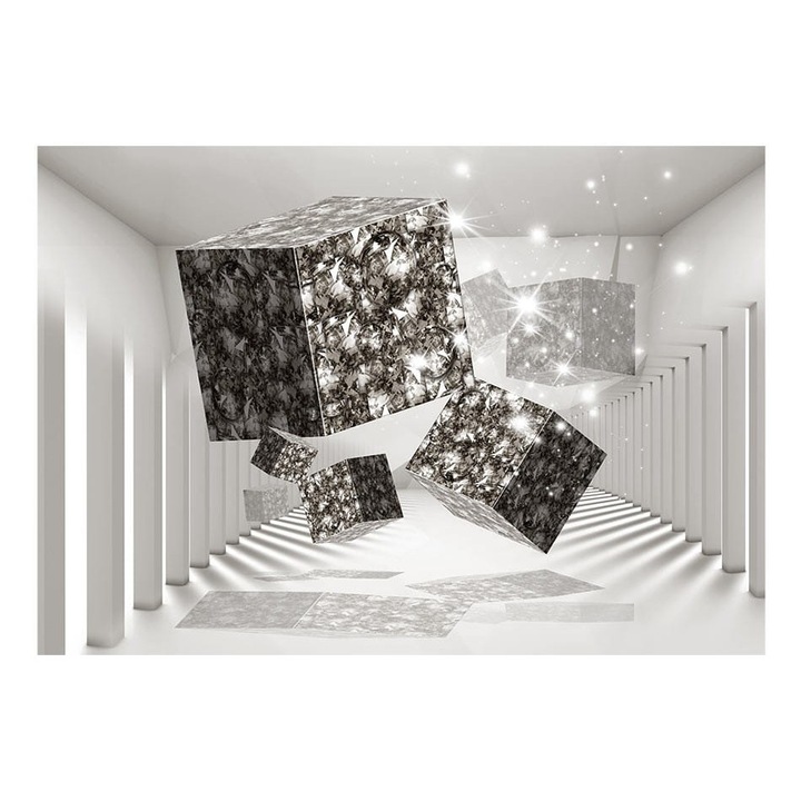 Nem szőtt tapéta nappali, hálószoba, modern művészet - 350cm X 245cm, Útmutató, ragasztó