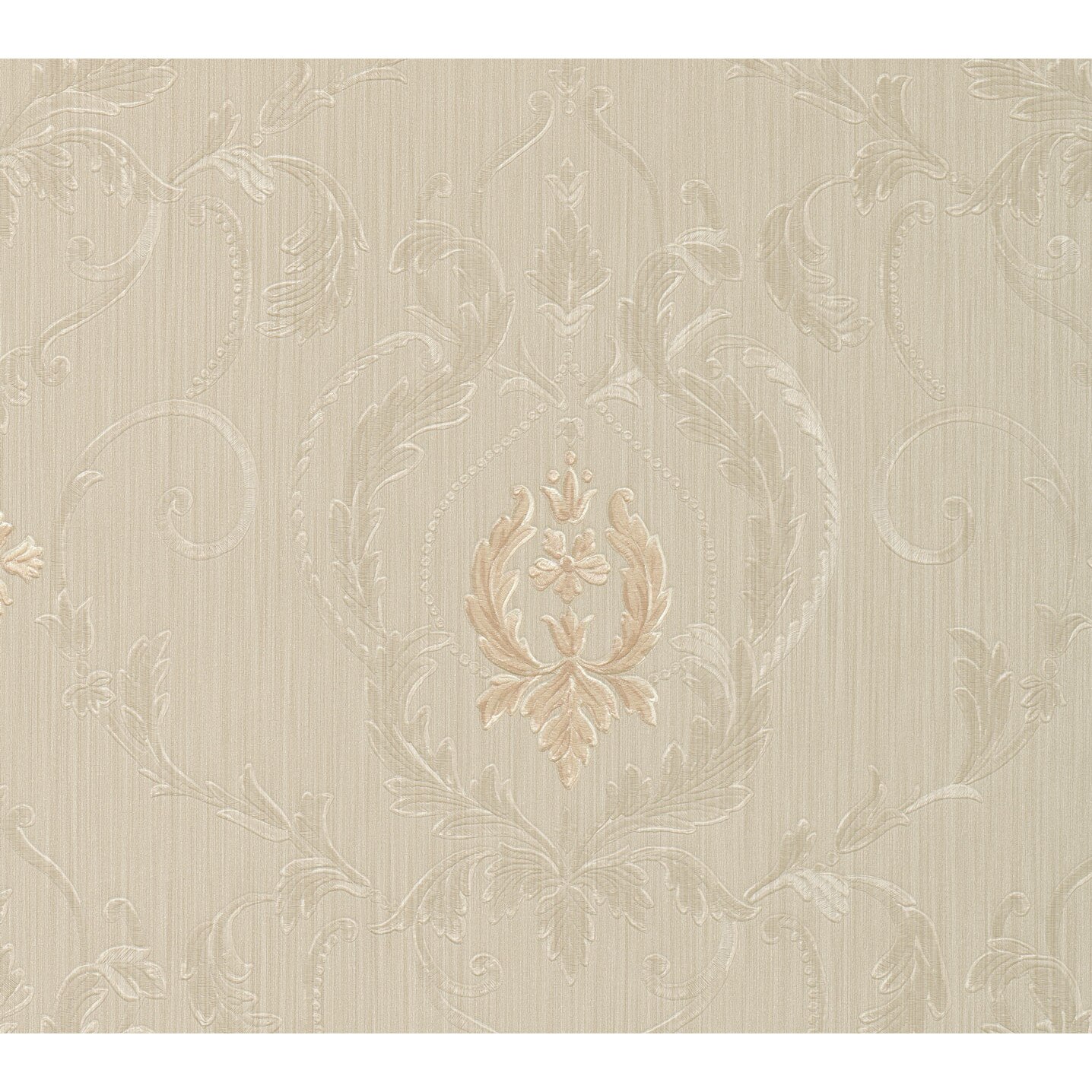 Tapet clasic cu model baroc mic material vinil compact extralavabil 47621 dimensiune 0.53m X 10m