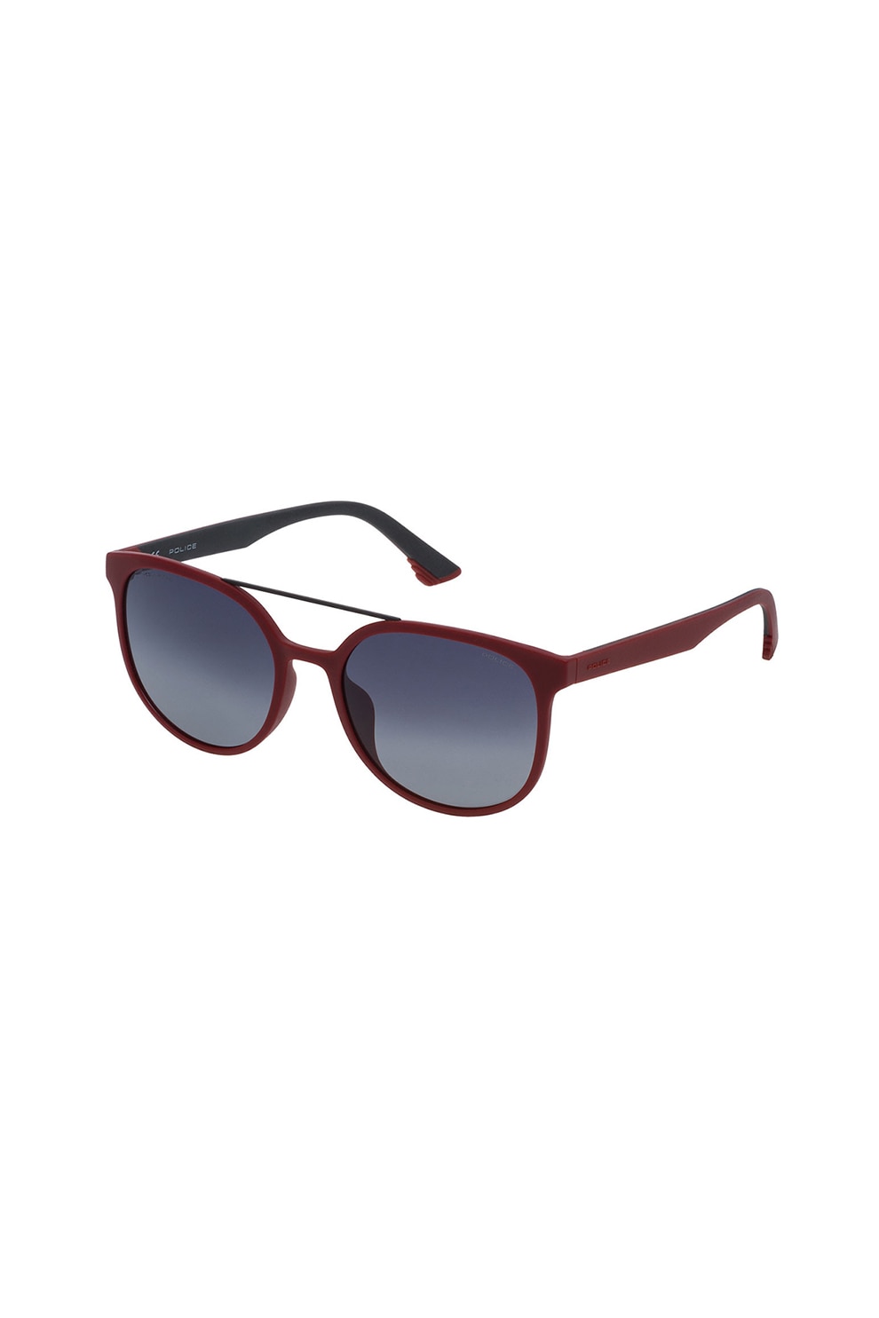 Police, Ochelari de soare aviator cu lentile polarizate si aspect mat, Rosu inchis, 55-19-145 Standard