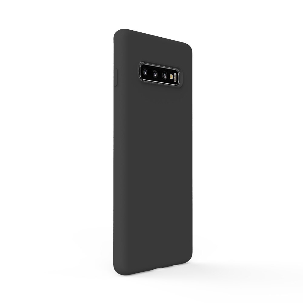 Husa Lemontti Silicon Soft Slim compatibila cu Samsung Galaxy S10 G973, Black