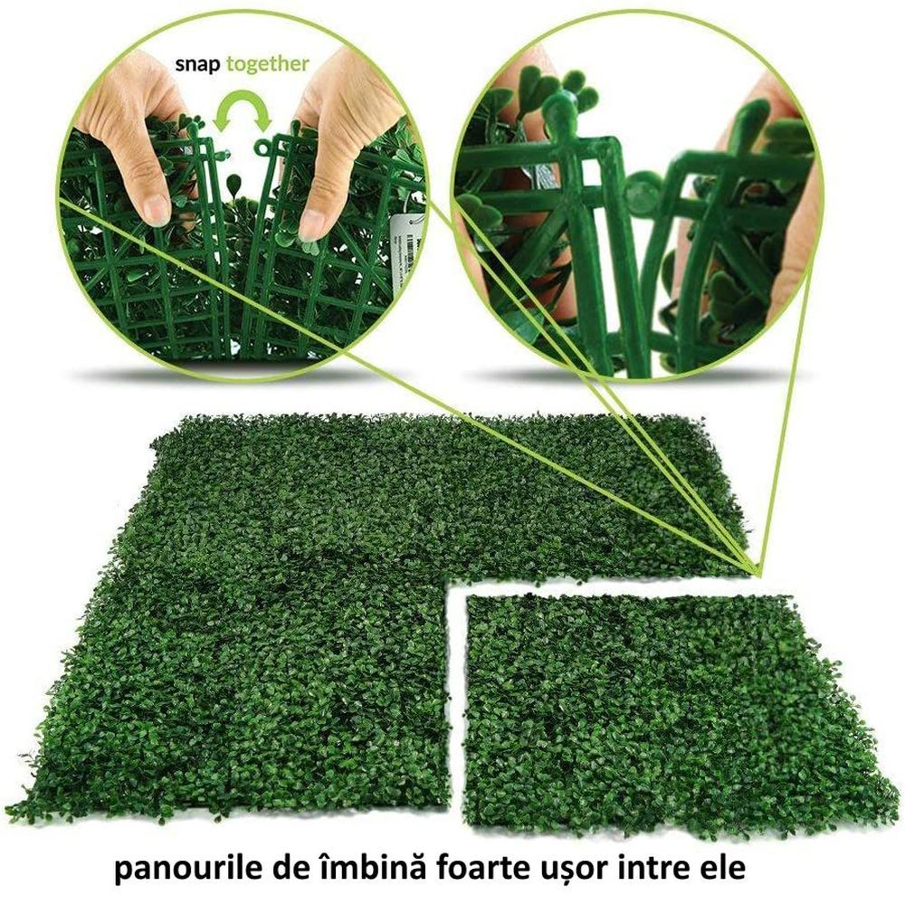 Insanity Afford Pursuit Gard Viu Artificial Verde Natural pentru Decor sau Mascare, Dimensiuni  25x25 cm - eMAG.ro