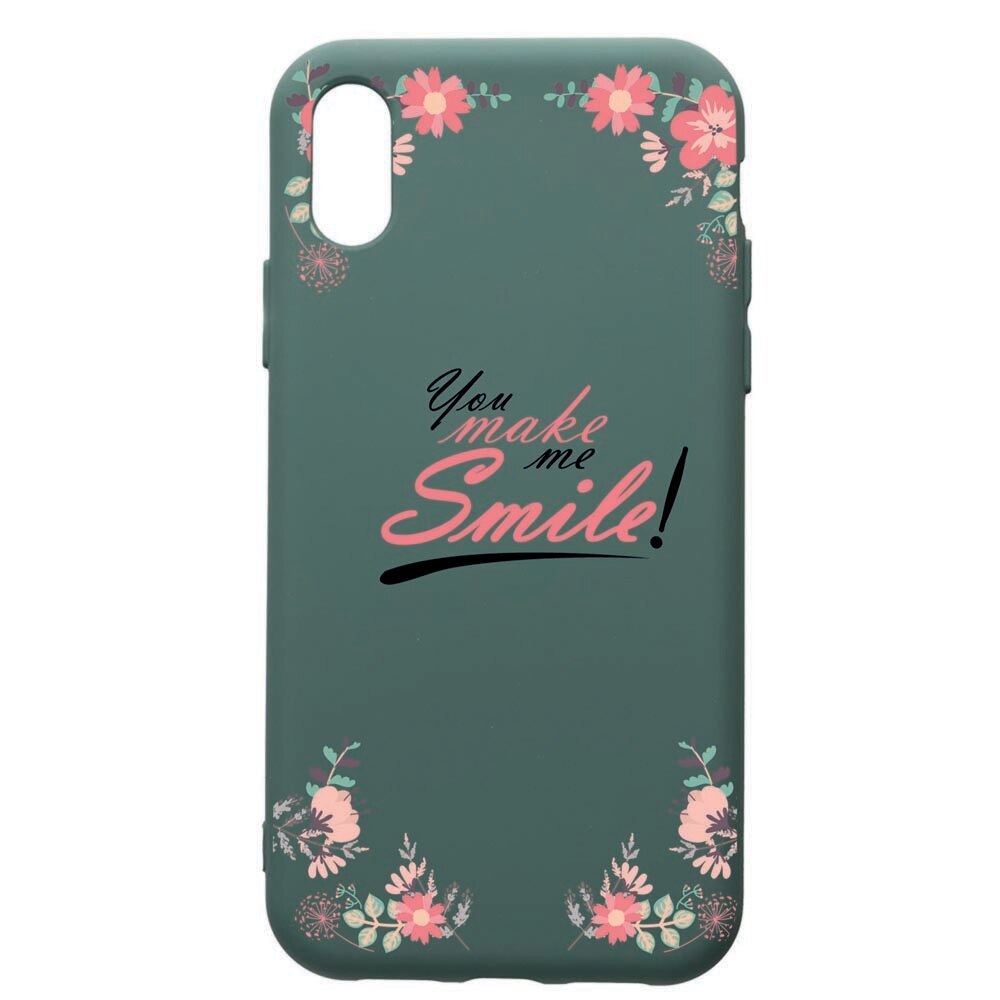 Husa Premium Silicon Compatibila Cu Huawei Y5 2019, Smile, cu interiorul din material textil, protectie camera, Forest Green, PFG4