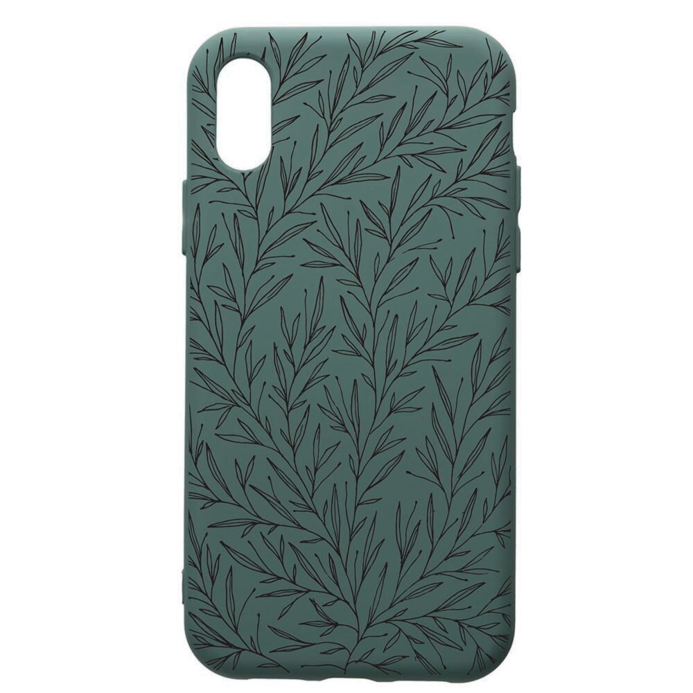 Husa Premium Silicon Compatibila Cu Samsung Galaxy A10, Leaf, cu interiorul din material textil, protectie camera, Forest Green, PFG17