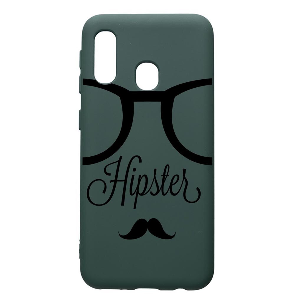 Husa Premium Silicon Compatibila Cu Samsung Galaxy A40, Hipster, cu interiorul din material textil, protectie camera, Forest Green, PFG12