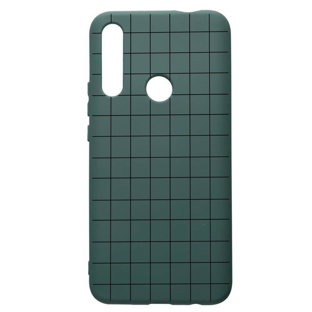 Husa Premium Silicon Compatibila Cu Huawei P Smart Z, Grid, cu interiorul din material textil, protectie camera, Forest Green, PFG15
