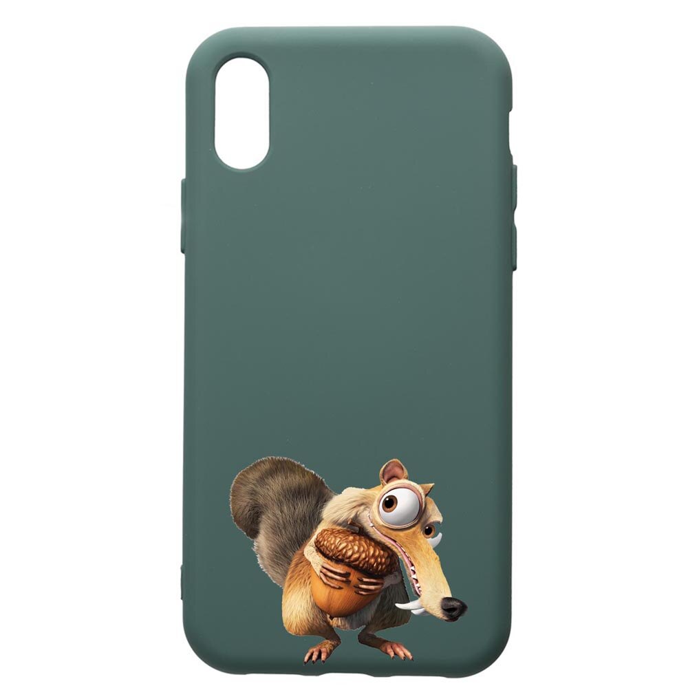 Husa Premium Silicon Compatibila Cu Samsung Galaxy A10, Ice Age Nutty, cu interiorul din material textil, protectie camera, Forest Green, PFG23