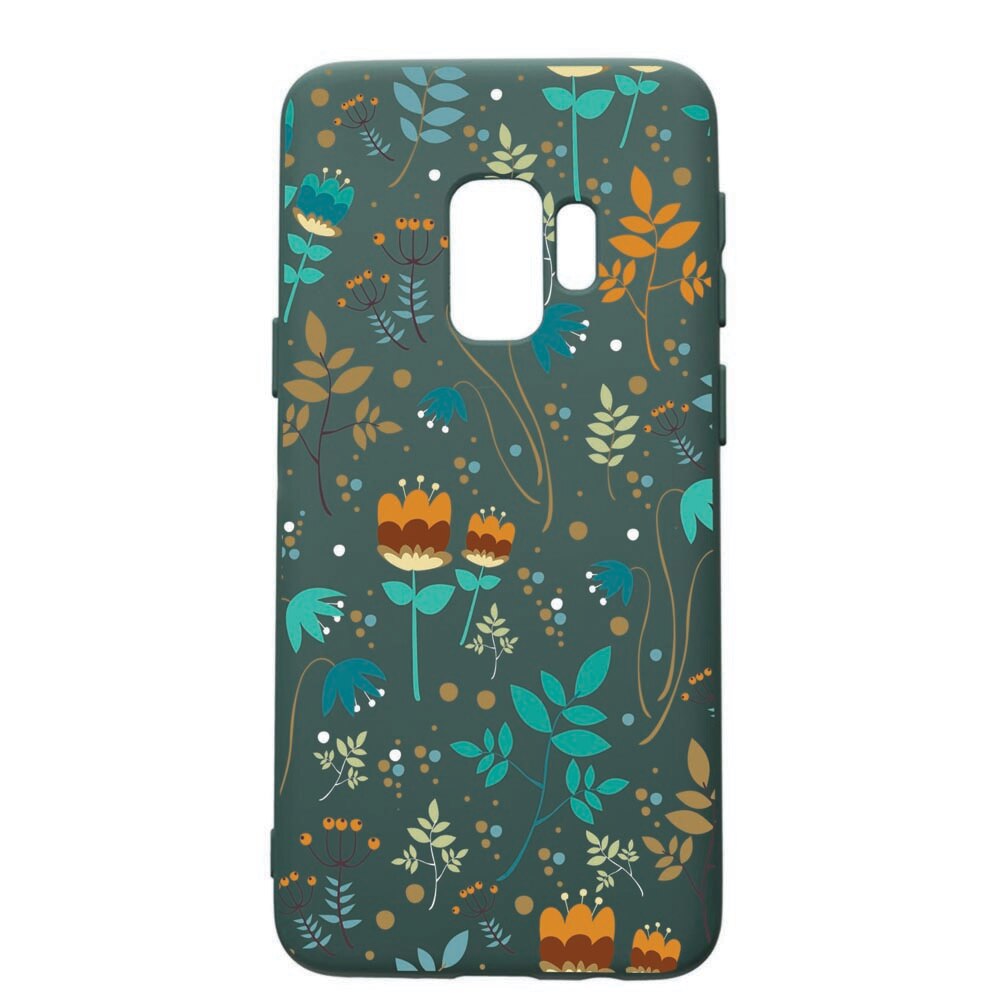 Husa Premium Silicon Compatibila Cu Samsung Galaxy S9, Spring, cu interiorul din material textil, protectie camera, Forest Green, PFG28