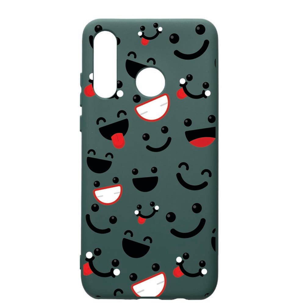 Husa Premium Silicon Compatibila Cu Huawei P30 Lite, Emotions, cu interiorul din material textil, protectie camera, Forest Green, PFG32