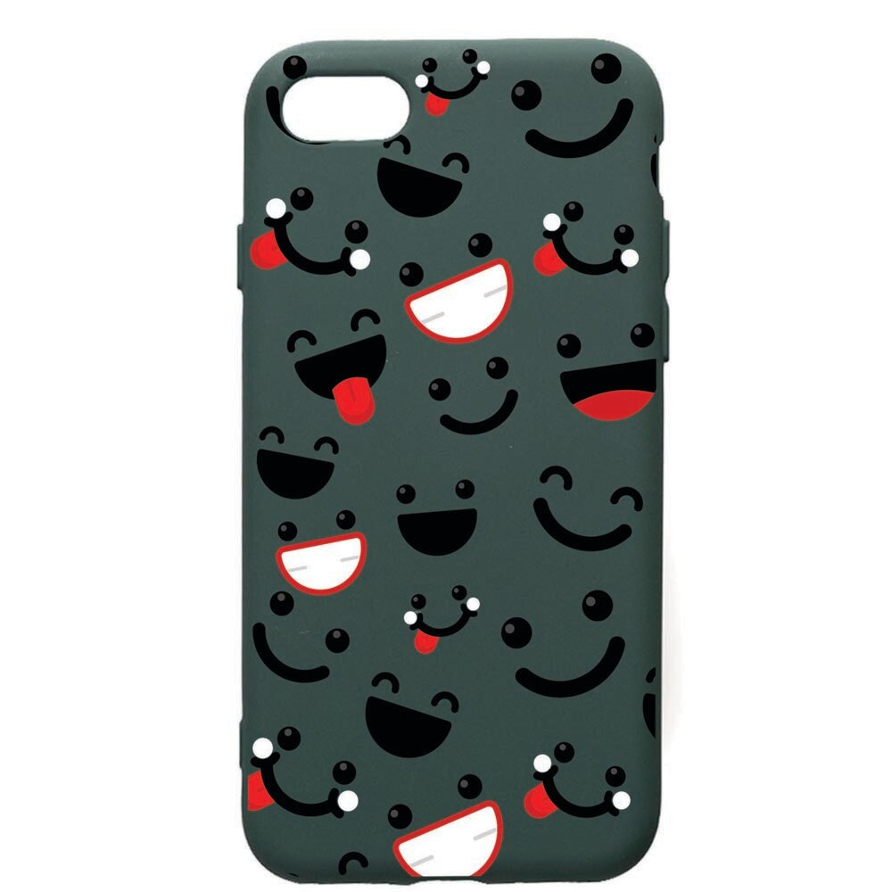 Husa Premium Silicon Compatibila Cu Apple iPhone SE 2 / iPhone 8 / iPhone 7, Emotions, cu interiorul din material textil, protectie camera, Forest Green, PFG32