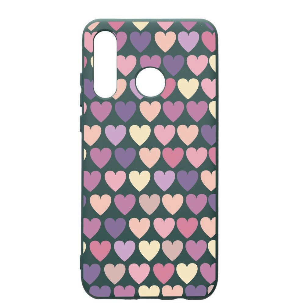 Husa Premium Silicon Compatibila Cu Huawei P30 Lite, Hearth, cu interiorul din material textil, protectie camera, Forest Green, PFG34