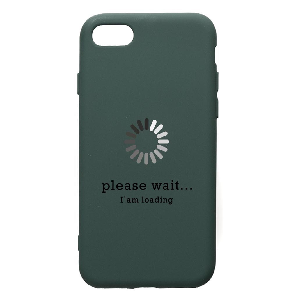 Husa Premium Silicon Compatibila Cu Apple iPhone SE 2 / iPhone 8 / iPhone 7, Loading, cu interiorul din material textil, protectie camera, Forest Green, PFG37