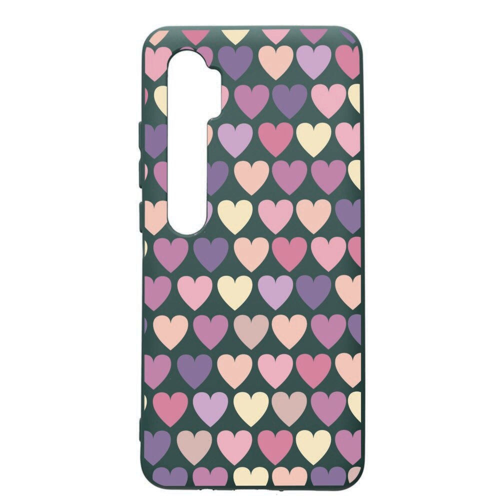 Husa Premium Silicon Compatibila Cu Xiaomi Mi Note 10, Hearth, cu interiorul din material textil, protectie camera, Forest Green, PFG34