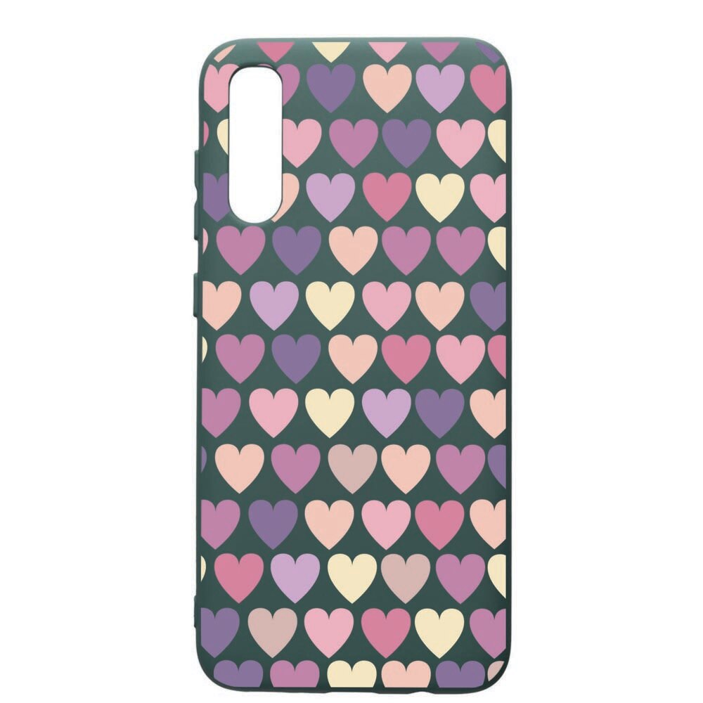Husa Premium Silicon Compatibila Cu Samsung Galaxy A70, Hearth, cu interiorul din material textil, protectie camera, Forest Green, PFG34