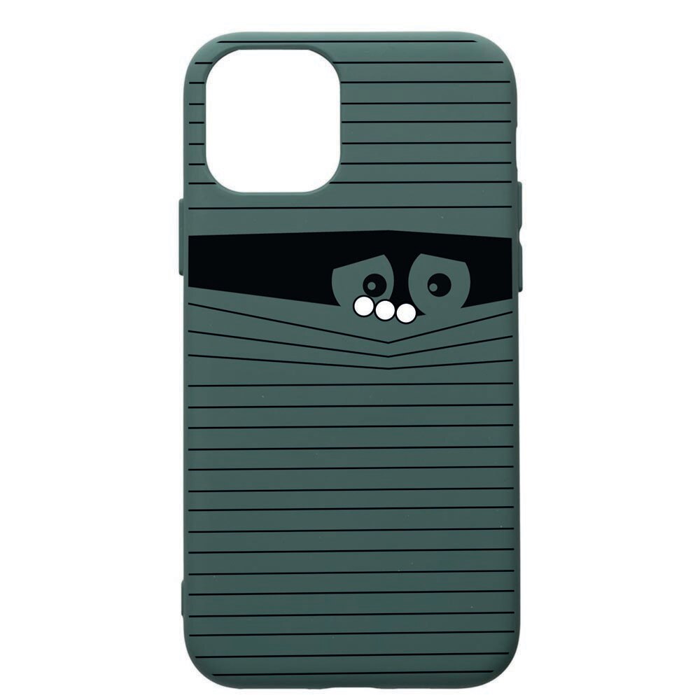 Husa Premium Silicon Compatibila Cu Apple iPhone 11, Look Back, cu interiorul din material textil, protectie camera, Forest Green, PFG38