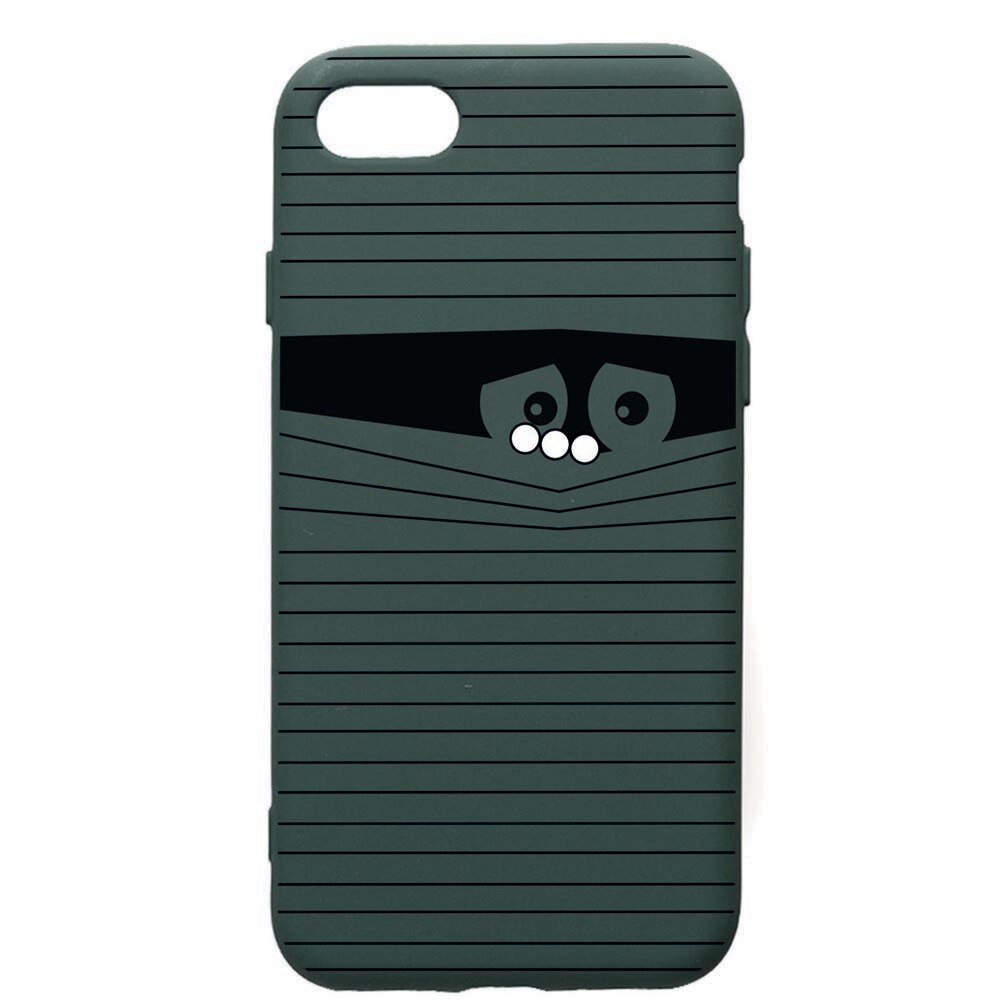 Husa Premium Silicon Compatibila Cu Apple iPhone SE 2 / iPhone 8 / iPhone 7, Look Back, cu interiorul din material textil, protectie camera, Forest Green, PFG38