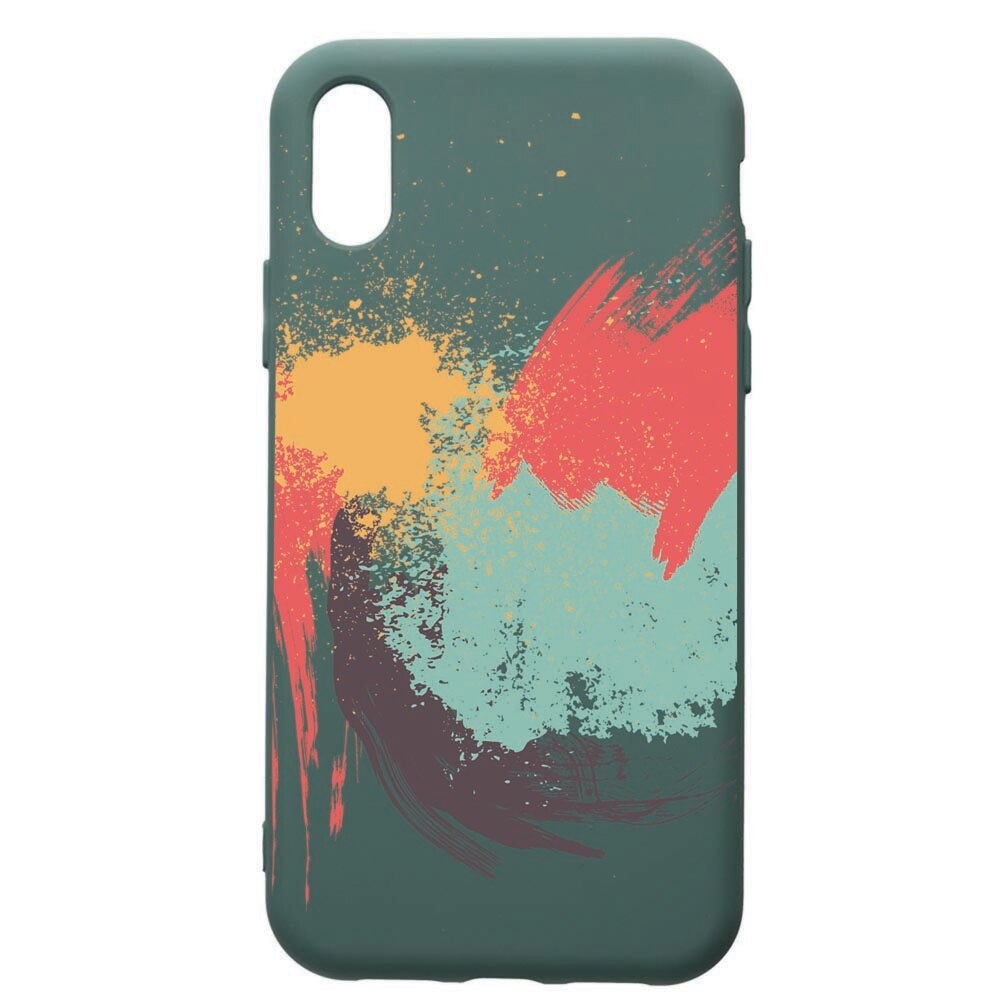 Husa Premium Silicon Compatibila Cu Huawei Y5 2019, Painting, cu interiorul din material textil, protectie camera, Forest Green, PFG44