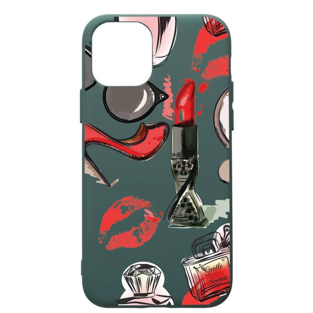 Husa Premium Silicon Compatibila Cu Apple iPhone 11 Pro Max, Fashion, cu interiorul din material textil, protectie camera, Forest Green, PFG54