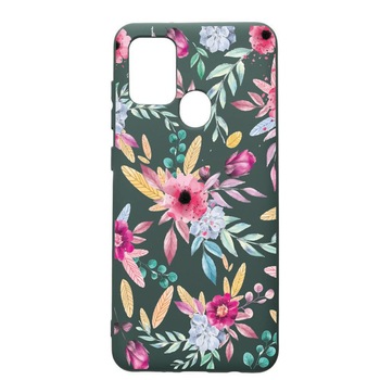 Husa Premium Silicon Compatibila Cu Huawei P Smart 2020, Happy Flowers, cu interiorul din material textil, protectie camera, Forest Green, PFG69 Husa Premium Silicon Compatibila Cu Huawei P Smart 2020, Happy Flowers, cu interiorul din material textil, protectie camera, Forest Green, PFG69