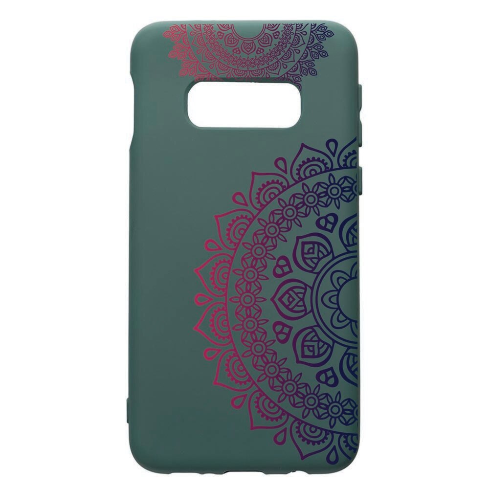 Husa Premium Silicon Compatibila Cu Samsung Galaxy S10e, Lace Color, cu interiorul din material textil, protectie camera, Forest Green, PFG63