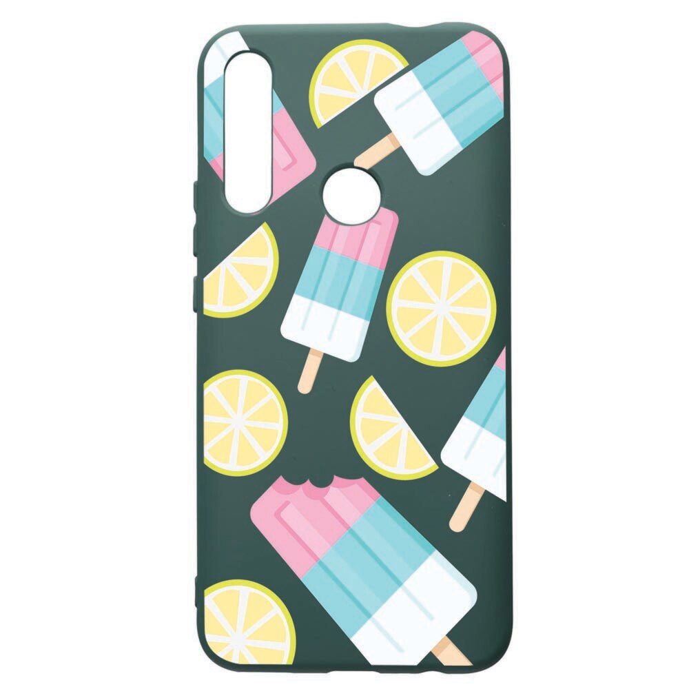Husa Premium Silicon Compatibila Cu Huawei P Smart Z, Ice Cream, cu interiorul din material textil, protectie camera, Forest Green, PFG65